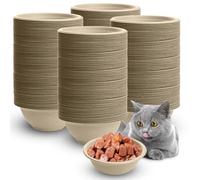 Disposable Pet Bowls, Thickened Disposable Pet Food Bowls, 100pcs Pet Disposable Feeding Bowls For Kittens, Puppies, Wet And Dry Food (350ml)