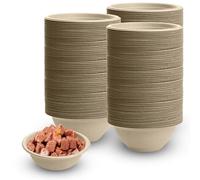 Disposable Pet Bowls, Thickened Disposable Pet Food Bowls, 100pcs Pet Disposable Feeding Bowls For Kittens, Puppies, Wet And Dry Food (220ml)