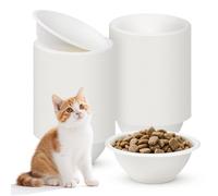 Disposable Pet Food Bowls, 100pcs White Thickened Disposable Pet Bowls, for Kittens, Puppies, Wet and Dry Food (220ml/8 Oz)