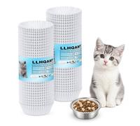 Disposable Pet Food Bowls Pad Paper, Thickening Disposable Pet Bowls, Disposable Pet Food Bowls Small Lining, Suitable for Dry and Wet Food, Kittens, Puppies (600,Not Included Stainless Steel Bowls)