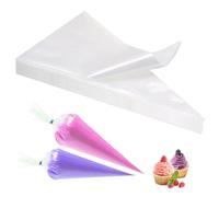 Disposable Piping Bags Medium - Clear Icing Piping Bags Cake Decorating Plastic Pastry Bags Strong Icing Bag for Cake Cupcake Dessert Cookies Decoration (50pcs-12 inch)