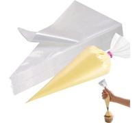 Disposable Piping Bags, Medium Piping Bag - 12 inch, 100Pcs Clear Icing Piping Bags, Thick PE Tear-Proof Strong Icing Bags for DIY Cake & Cookies Decorating(30×15.5cm,Clear)
