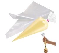 Disposable Piping Bags, Medium Piping Bag - 12 inch, 50Pcs Clear Icing Piping Bags, Thick PE Tear-Proof Strong Icing Bags for DIY Cake & Cookies Decorating(30×15.5cm,Clear)