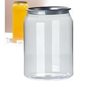 Disposable Plastic Bottles With Aluminum Caps, Leakproof Sealable For Juice, Boba, Smoothies