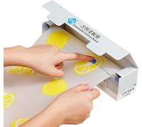 Disposable Plastic Cutting Board Mat,POE Collapsible Cutting Board Sheet with Built-in Crease,Integrated Sliding Flexible Placemat Chopping Boards Non-Slip Surface for Camping, BBQ (Lemon)
