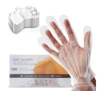 Disposable Polythene Gloves for Food Handling - Clear Plastic Food Prep Gloves, Cooking & Cleaning Use - Powder & Latex Free, BPA-Free, Non-Slip, Durable PE Material (Transparent - 1000, S)
