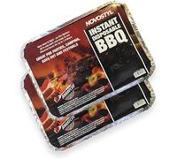 Disposable Portable BBQ Grill Tray - Pack of 2 Instant Light Charcoal Barbecues Grill Tray for Garden BBQs, Camping BBQ, Fishing or Picnic Set
