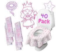 Disposable Princess Toilet Seat Covers for Kids - 40 Pack by Cadily