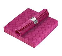 DISPOSABLE QUILTED LUNCHEON NAPKINS | European Made | for Upscale Wedding and Dining | 16 pc | Deep Pink