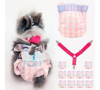 Disposable Rabbit Diapers,Small Pee Pads,with Rabbit Suspenders for Diapers Female,Squirrel Diapers,for Bunny Guinea Pig Kitten Hedgehog Sindoor and Outdoor Activities.(10PCS) (S)