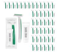 Disposable Razors in Bulk ,Green Razors Individually Wrapped Bulk,Twin Blade Razors with Clear Safety Cap and Shaving Cream, Razors For Homeless, Hotel,Air Bnb,Shelter/Homeless/Travel (50)