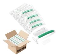 Disposable Razors in Bulk,Green Razors Individually Wrapped Bulk,Twin Blade Razors with Clear Safety Cap and Shaving Cream, Razors For Homeless, Hotel,Air Bnb,Shelter/Homeless/Travel (200)