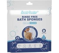 Disposable Rinse Free Bath Soap Sponges & Bath Wipes -On the Go Washing - Easy Foam - Shower Alternative - 25 Pack - for Camping | Hiking | Traveling | Gym | Elderly Care | Cleaning Surfaces