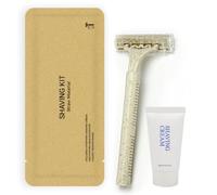 Disposable Shave Kit for Men &Women - 50 Pcs Wheat Straw Razors and Cream Bulk, Individually Wrapped Portable Toiletries Amenities for Hotel, Airbnb, Homeless, Shelter, Charity, Camping and Travel