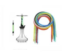 Disposable Shisha Pipes Hookah Hose (5-Pack) 150cm/60inch Hard Plastic Handle with Excellent Air Flow Premium Soft Touch Sheesha Mouth Pieces Tip Accessories