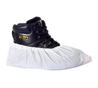 Disposable Shoe Covers Blue Plastic Waterproof Overshoes Foot Covering Shoe Protectors Cleaning Accessories Carpets/Floors for Indoor/Outdoor Use (300, White)