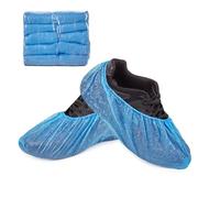 Disposable Shoe Covers Pack of 100 Units, Waterproof Plastic Overshoes With Elastic Band, Shoe Protector for Cleaning, Veterinary or Geriatrics