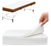 Disposable Spa Bed Sheets White Massage Table Sheet Non Woven Fabric Bed Cover for Spa Bed Cover Tattoo, Therapy, Beauty Salon, Massage, Hotel, Travel, Esthetician (180 X 80 CM) (MSC-405-A 20 Pack)