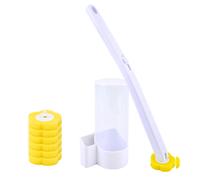 Disposable Sponge Heads, Easy To Replace Disposable Toilet Cleaning System with Ergonomic Handle and Fresh Scent Foam, Wall Mounted Bathroom Long Hand