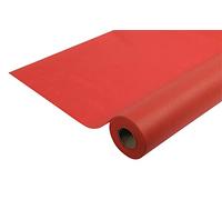 Disposable spun bound nonwoven tablecloth - Roll 1.20 M wide X 50.4 M long Pre-cut every 1.20 M - Tear-proof, water-repellent and wipe able material - red