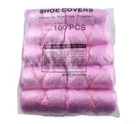 Disposable T-Buckle Shoe Covers 100pcs Non Slip(Pink-100pcs)