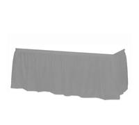 Disposable Table Skirt Plastic Party 6 colors 75x430cm Table Cover for Happy Birthday Party Wedding Festival Decoration(Grey Table skirt)