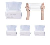 Disposable Thick 100% Cotton Face Towel Make up Soft Removing Wipes Dry Cleanser Towelettes Pure cotton Facial Clean Towels Disposable Face Towels for Skin Care (A, one size)