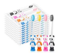 Disposable Toddler Toothbrush Kids Bulk Pack of 100,Suction Cup Bulk Children Toothbrushes for Kid Age 2+ Individually Wrapped Animal Toothbrush for Boys,Girls,for Home,School,Camp,Daycare,Travel