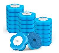 Disposable Toilet Bowl Brush Refills 18Pcs Toilet Wand Disposable Refill Heads, Bathroom Scrubber Wand Replacement Cleaner Pads for Bathroom Sink Bathtub Wash Basin Pool Cleaning - Blue