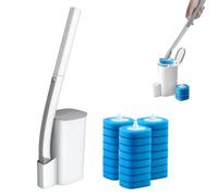 Disposable Toilet Brush, 2026 New Disposable Toilet Cleaning System with Wall Mounted Holder, Toilet Brushes & Holders Set with Refills, Cleaner Brush Limescale Remover (with 24 Refills)