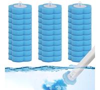 Disposable Toilet Brush, 30PCS Toilet Wand Disposable Refill Heads, Toilet Wand Replacement Heads, Toilet Wand Refills Heads for Sink Bathtub Wash Basin Mop Pool Bathroom Cleaning(Ocean Blue)
