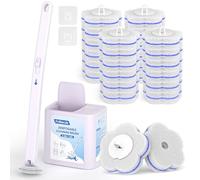 Disposable Toilet Brush and Holder Set with 24 Cleaner Refills, Bowl Buddy Toilet Brush with Disposable Head Wall Mounted Toilet Cleaning System Set for Bathroom Toilet Cleaning