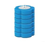 Disposable Toilet Brush Head Refills Set, Hygienic 360° Deep Cleaning Sponge for Bathroom, Easy Replace Clip, Blue, 6/12/24pcs for Toilet Cleaner Handle(A)