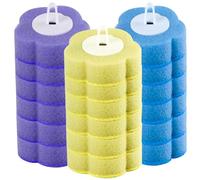Disposable Toilet Brush Heads, 3-Color Sponge Refills, Hygienic No-Clean Replacement Heads for Toilet Cleaner Double-layer Packaging, Unpack to Reveal 18 pcs(Without handle)