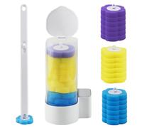 Disposable Toilet Brush & Holder Set, Toilet Wand Kit with 18 Toilet Wand Replacement Heads, for Sink Bathtub Wash Basin Mop Poo (Ocean/Lavender/Lemon Scent)