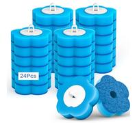 Disposable Toilet Brush Refills 24Pcs Toilet Wand Replacement Heads Deep Cleaning Toilet Wand Disposable Refill Heads for Bathroom Sink Bathtub Wash Basin Mop Pool (Blue)
