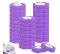 Disposable Toilet Brush Refills, 30 Pcs Toilet Wand Replacement Heads, Scented Sponge Refills Head, Suitable for Toilet Bathroom Floor Drain Washbasin (Purple/Lavender Fragrance)