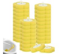 Disposable Toilet Brush Refills, 30 Pcs Toilet Wand Replacement Heads, Scented Sponge Refills Head, Suitable for Toilet Bathroom Floor Drain Washbasin (Yellow)