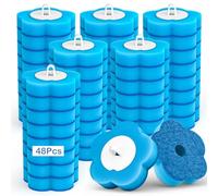 Disposable Toilet Brush Refills 48Pcs Toilet Wand Replacement Heads Deep Cleaning Toilet Wand Disposable Refill Heads for Bathroom Sink Bathtub Wash Basin Mop Pool(Blue)