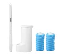 Disposable Toilet Brush Set Long Handle Bathroom Cleaner Holder 16 Replace Sponge Head