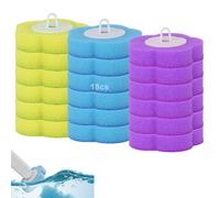 Disposable Toilet Brush, Toilet Bowl Cleaner Brush with 54 Refills,Disposable Toilet Cleaning System with Holder for Bathroom Cleaning (18 brush head (3 flavors))