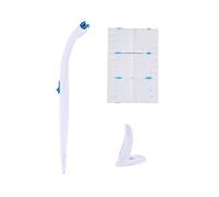 Disposable Toilet Brush, Toilet Cleaning System Starter Kit, Toilet Stick Refill Stains Removal, Bathroom Scrub Cleaning Supplies, 1 Stick + 1 Holder + 12 Count Refills (Bracket)