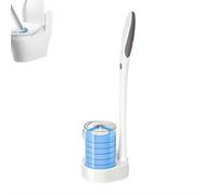 Disposable Toilet Brush & Wand Kit, Disposable Toilet Cleaning System with 8/16/24PCS Toilet Brush Refills, Cleaning System Toilet Wand for Sink Bathtub Wash Basin Mop Pool(Blue)