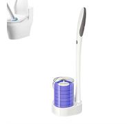 Disposable Toilet Brush & Wand Kit, Disposable Toilet Cleaning System with 8/16/24PCS Toilet Brush Refills, Cleaning System Toilet Wand for Sink Bathtub Wash Basin Mop Pool(Purple)