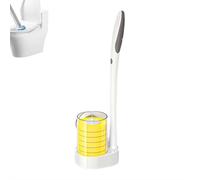 Disposable Toilet Brush & Wand Kit, Disposable Toilet Cleaning System with 8/16/24PCS Toilet Brush Refills, Cleaning System Toilet Wand for Sink Bathtub Wash Basin Mop Pool(Yellow)