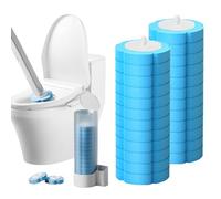Disposable Toilet Cleaning System, 2025 New Toilet Brush Kit with Holder and 24 Sponge Heads, Easy Replace Design for Deep Bowl Cleaning, Suitable Use in Bathroom Floor Glass Sink (Ocean)