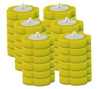 Disposable Toilet Cleaning System Refills,Cleaning Brush 36PCS Toilet Brush Head, Flat-Shape Toilet Wand Refills,Portable Toilet Brush Replacement for Bathroom Yellow