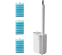 Disposable Toilet Cleaning System with 21 Refills, Disposable Toilet Brush Set Toilet Wand Kit with 21 Sponge Toilet Brush Heads for Loo Bathroom Lavatory Restroom