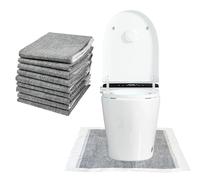 Disposable Toilet Mat U-Shape, 25-Pack - Waterproof & Non-Slip