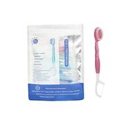 Disposable Toothbrushes with Toothpaste, 5-in-1 Tool(Mini Toothbrush & Floss & Tongue Scraper & Toothpick Set) with Bursting Bead-Portable Oral Care for Home&All in-One Oral Care on The Go (G 26pcs)